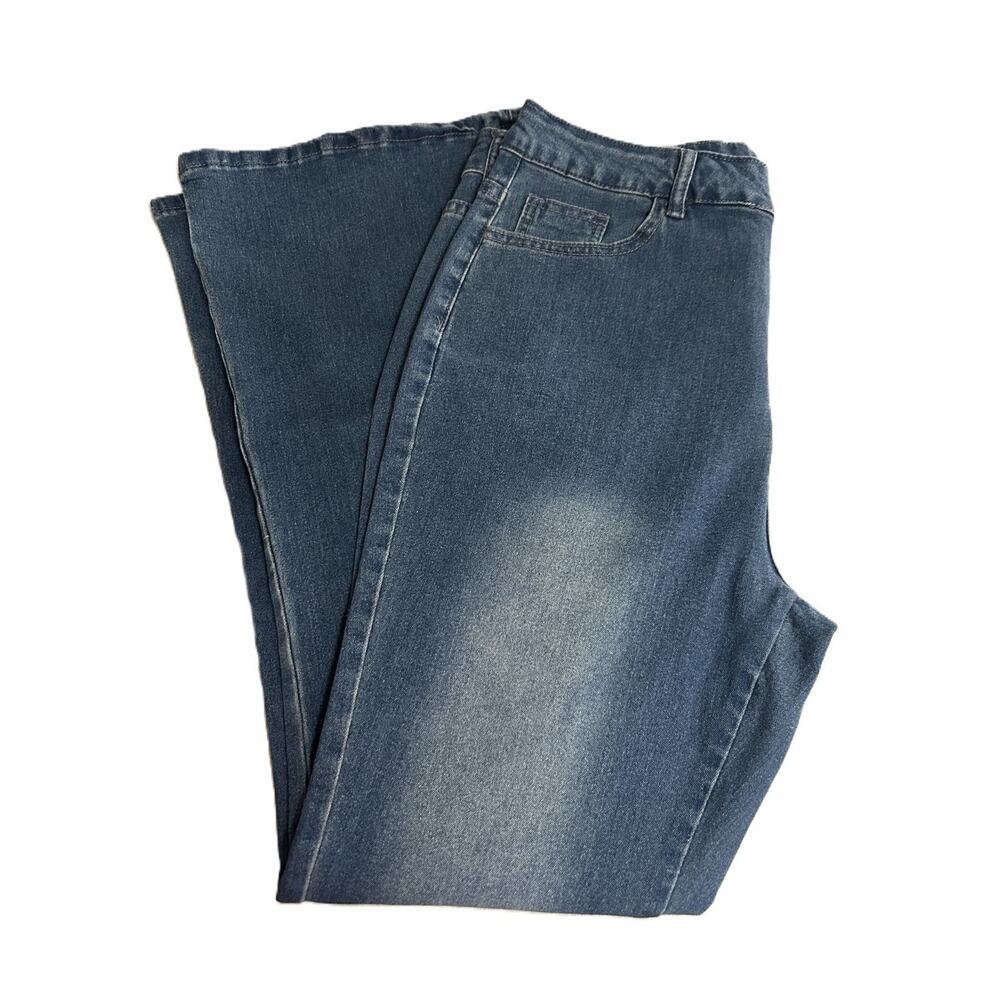 NWOT Nameless Sample Bell Bottom Flare High Rise Soft Denim Blue Jeans-Small